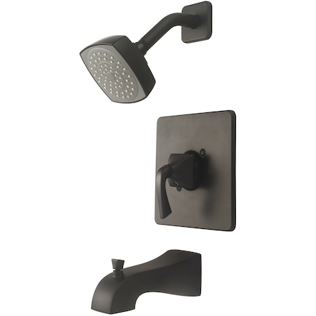 Pioneer Industries Single Handle Tub and Shower Trim Set in Matte Black T-4PR110-MB